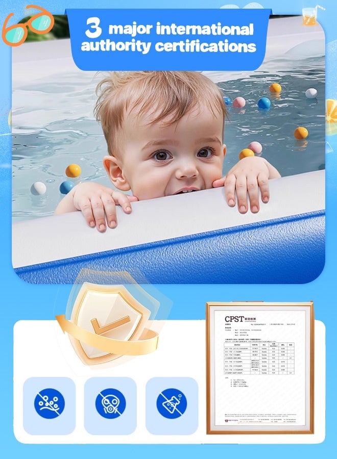 Generic Inflatable Swimming Pool 210x140x60cm【Air Pump Included】- Large Thickened Backyard Family Pool for Adults/Kids | Summer Party & Durable Quick-Setup  - Image 3