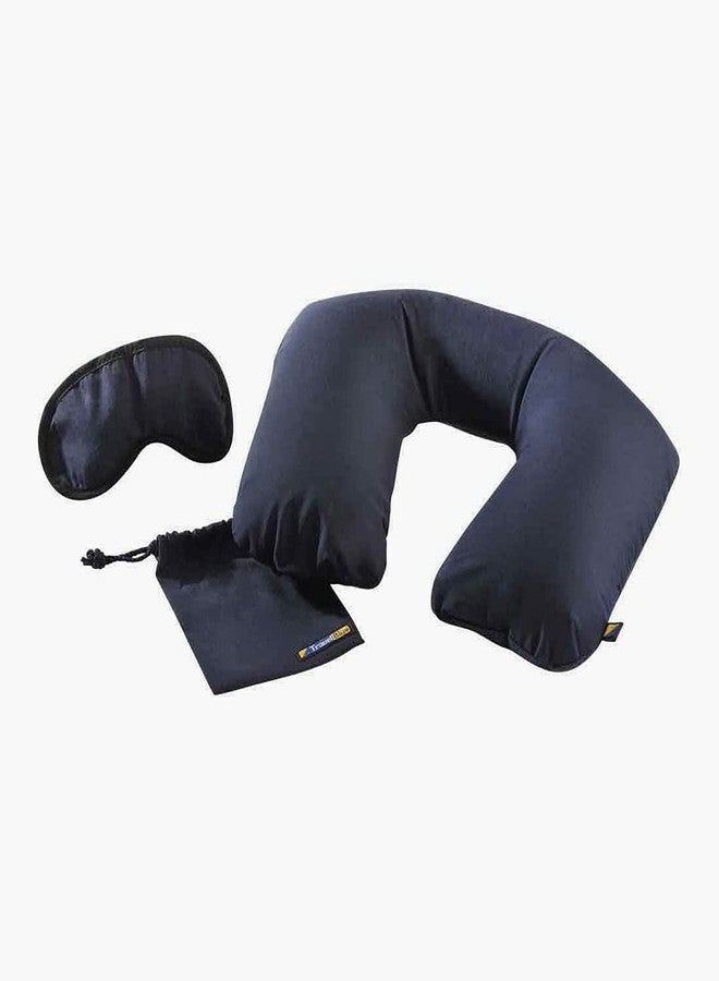 Travel Blue Inflatable Travel Neck Pillow and Eye Mask Sleep Set for Adults and Kids Travel Accessory for Relaxing Comfort Pain Relief for Flights and Car Rides Essential - Blue 223 - Image 2