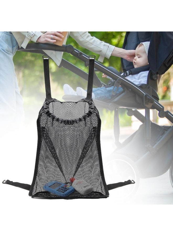 Stroller Storage Net - Baby Stroller Storage Bag Stroller Hangable Bag Adjustable Straps, Large Storage Container For Diaper Toy Snack Stroller Accessories Car Storage Bag - Image 3