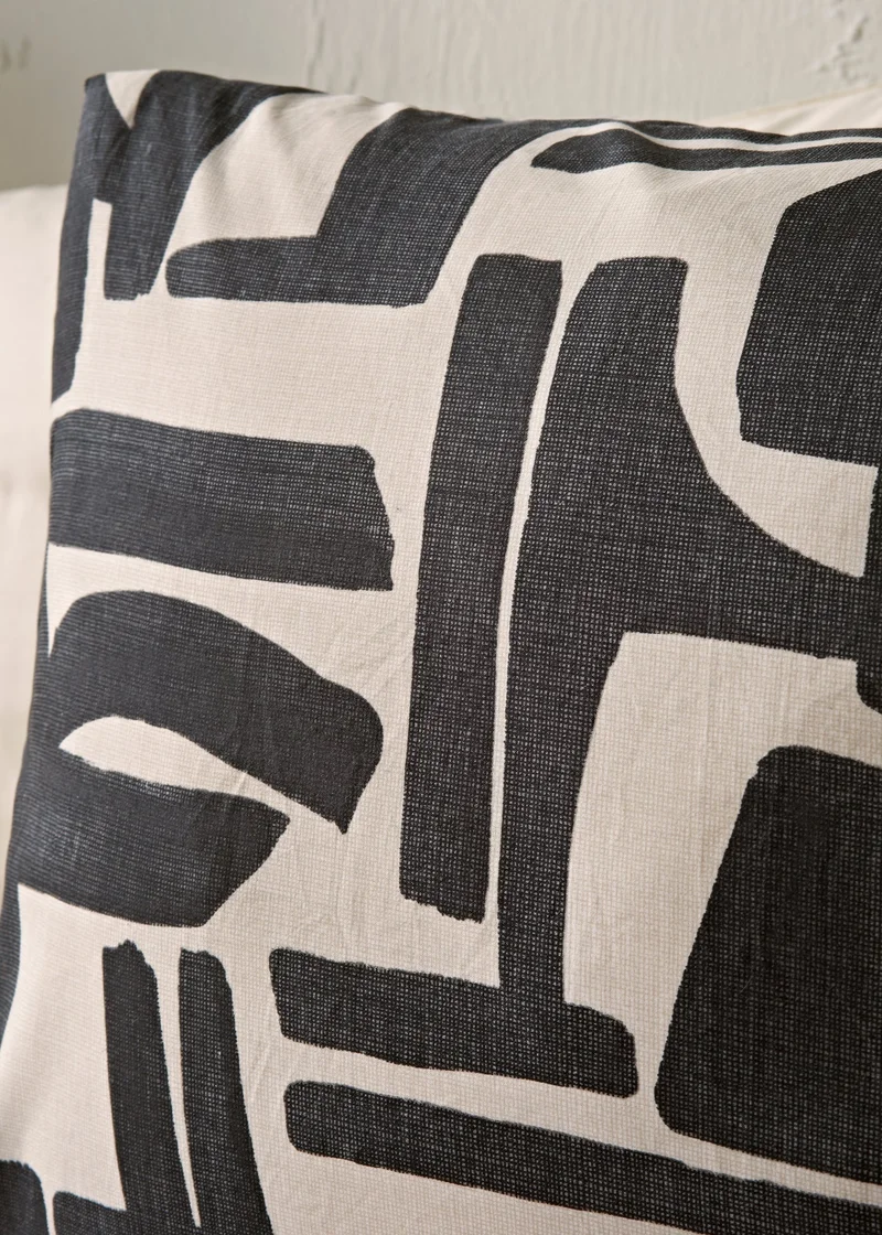 Matalan Black Mono Abstract Duvet Set