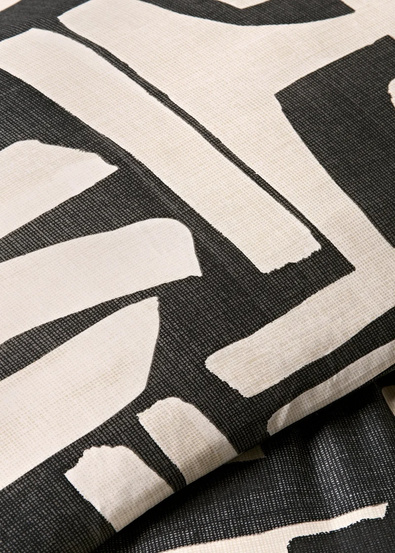 Matalan Black Mono Abstract Duvet Set