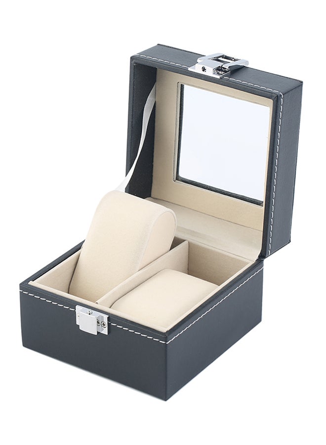 ليشب صندوق لتخزين الساعات مكوّن من قسمين طراز ZG828600 - Image 1