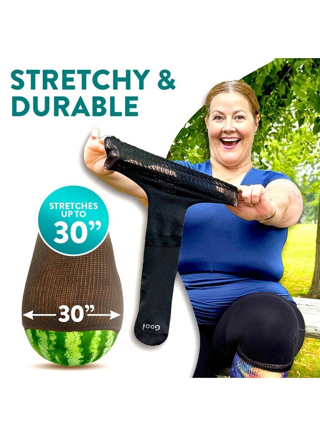 Gooi Gooi Extra Wide Socks for Swollen Feet Soft Stretch to 30" Seniors Diabetics Men Women 10-13 13-15 Non Binding Loose Fit Top Edema Lymphedema Neuropathy Bariatric Cover Cast Over The Calf Plus Size - Image 2