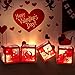 Civaner 56 Pieces Valentine s Day Transparent Love Box Decorations with Balloon LED Light Letters for Valentine s Day Wedding Party Bridal Shower Birthday Party Reveal Backdrop Red - Image 4