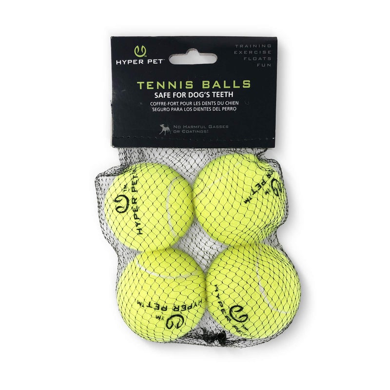 Hyper Pet Tennis Balls for Dogs Pet Safe Dog Toys for Exercise and Training Pack of 4 Green - Image 2