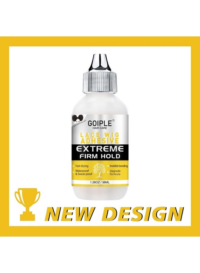 جويبل غراء شعر مستعار 1.28 أونصة، غراء شعر مستعار أمامي مقاوم للماء للشعر المستعار مع أدوات وعصا شمع للشعر (غراء شعر مستعار/مزيل غراء الشعر المستعار/عصا شمع الشعر/شمع للتحكم في الحواف/شريط مطاطي/فرشاة مزدوجة للشعر/أغطية شعر مستعار) - Image 2