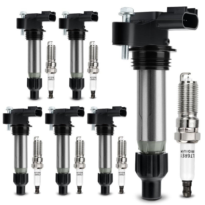 X4XZ UF569 Ignition Coil &12622561 Double Iridium Spark Plug For Buick Allure Enclave LaCrosse/Cadillac ATS XTS CTS SRX STS/Chevy Impala Malibu Equinox Traverse/GMC Canyon Acadia Terrain/Saturn/Suzuki - Image 1