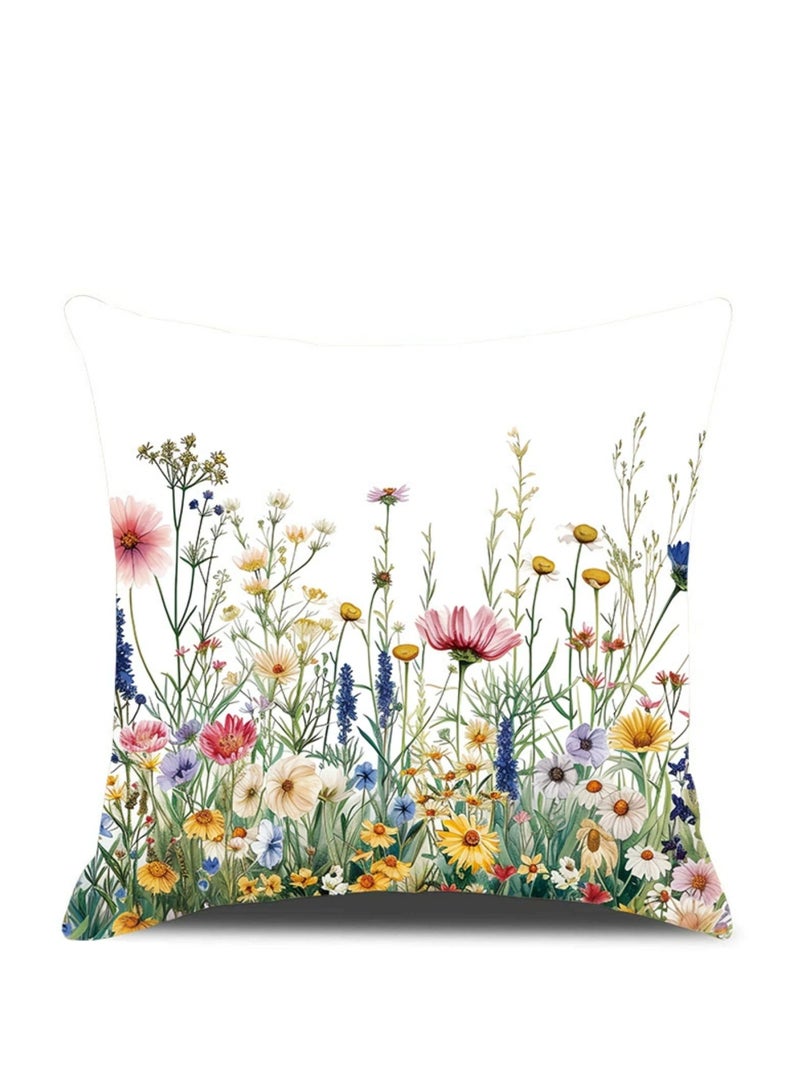 Pillow Covers Set of 4, Throw Pillow Cover, Decorative Birds and Plant Cushion Covers 45cm x 45cm,For Living Room Sofa Couch Bed Pillowcases 18x18 inches（Double sided pattern） - Image 4