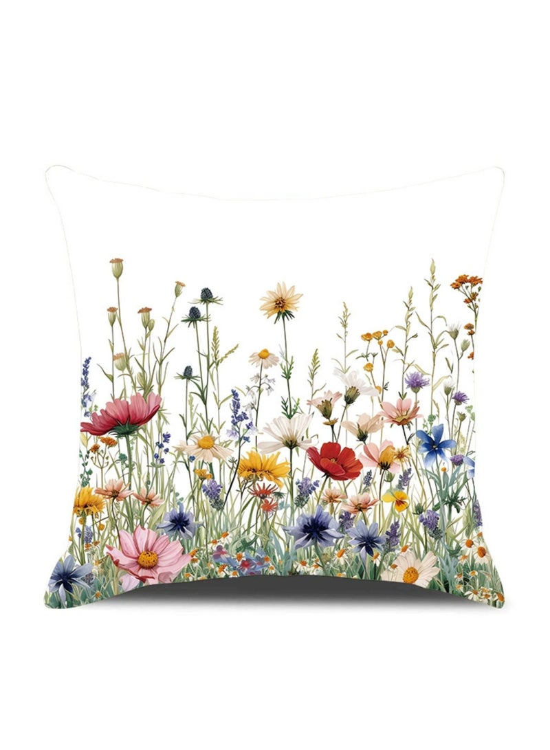 Pillow Covers Set of 4, Throw Pillow Cover, Decorative Birds and Plant Cushion Covers 45cm x 45cm,For Living Room Sofa Couch Bed Pillowcases 18x18 inches（Double sided pattern） - Image 3