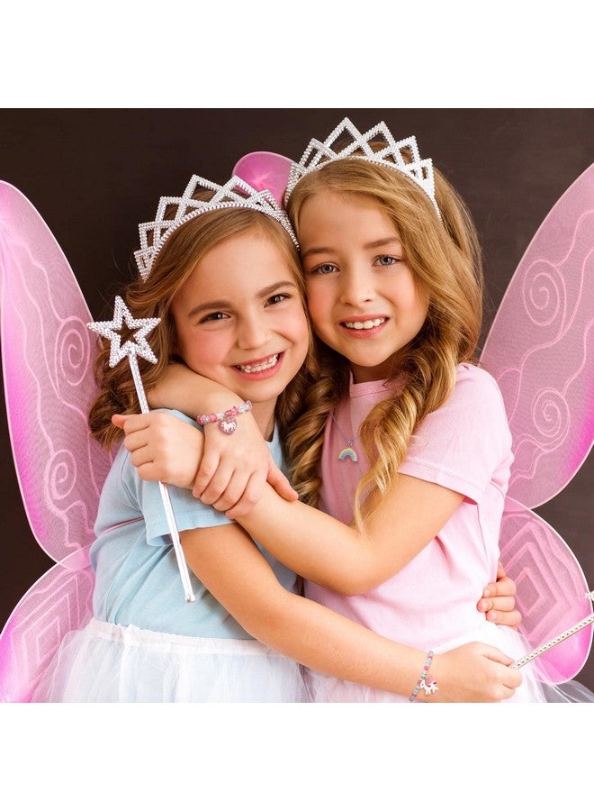 Bonuci 12 Pcs little Girls Jewelry Kids Necklaces and Bracelets Set Kids Jewelry for Girls Christmas Gift Cute Charm Toddler Bracelets for Pretend Play Dress Up Party Favors(Stylish Style) - Image 2