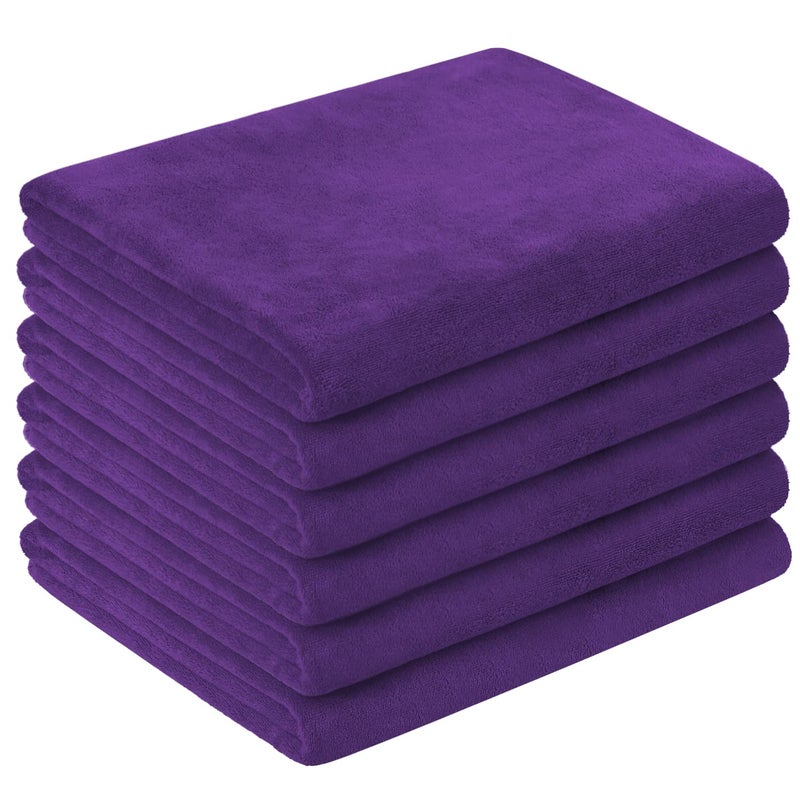 جي ام ال مناشف حمام الألياف الدقيقة JML حمام الألياف الدقيقة مجموعة 6 عبوات (30 "" × 60 "") - حجم كبير امتصاص سريع للتجفيف متعدد الأغراض كمناشف للياقة الاستحمام الرياضية مناشف اليوغا - Image 1