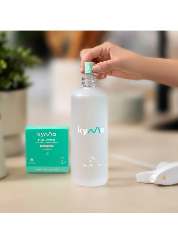 KYMA صندوق إعادة تعبئة منظف الأسطح المتعددة من كيما، 1.5 لتر (يصنع زجاجة 3 × 500 مل من الأسطح المتعددة)، غير سام، صديق للبيئة، قوي، غير سام، صديق للبيئة، يزيل الشحوم والأوساخ  - Image 4
