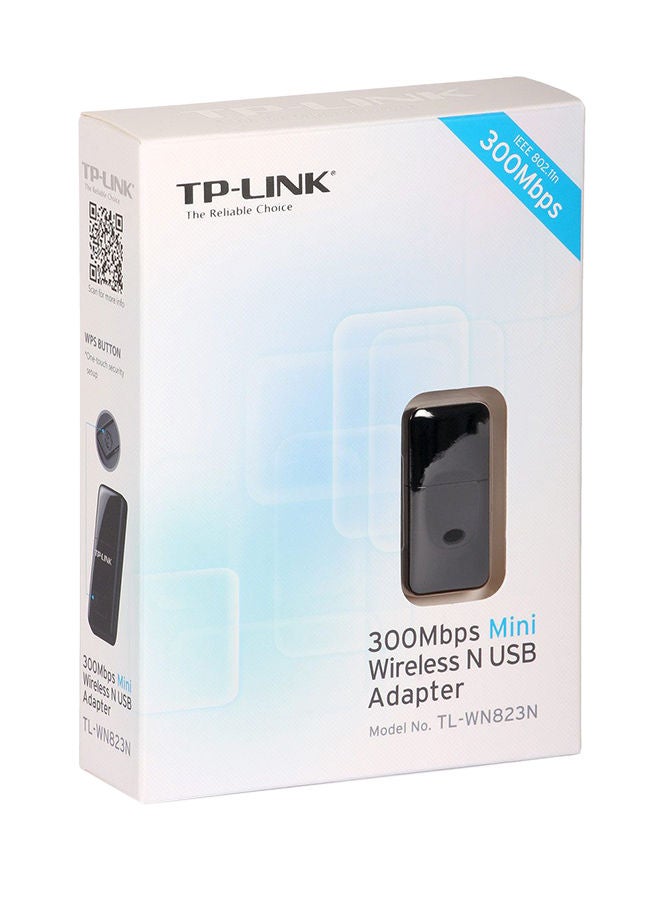 NIBEMINENT 300Mbps Mini Wireless N USB Adapter TL-WN823N black