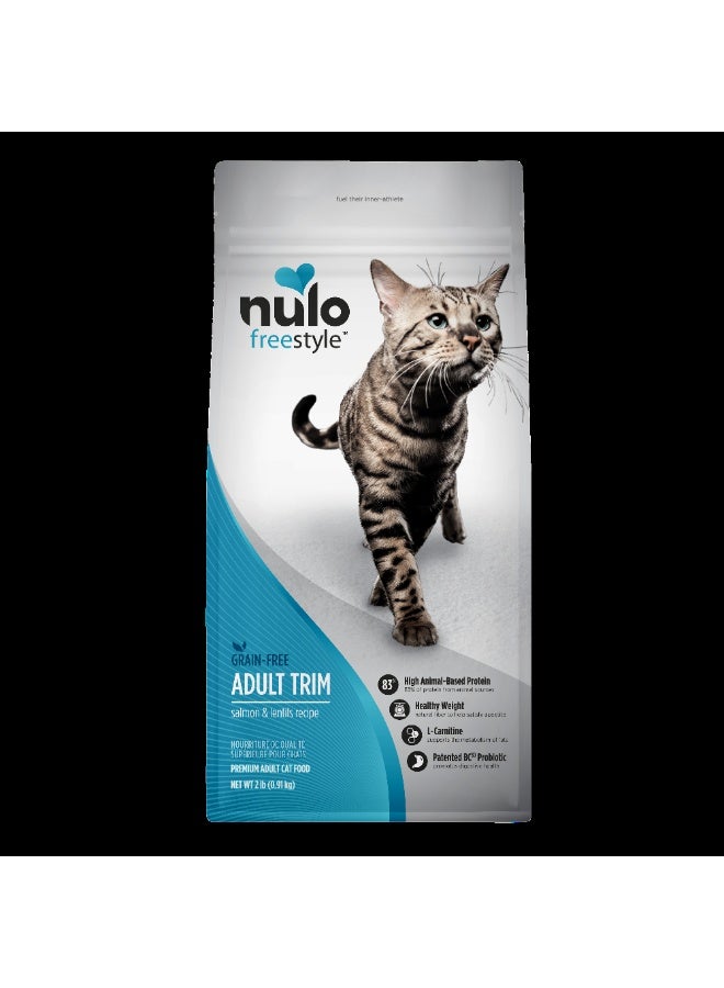 Nulo High-Protein Weight Control Adult Trim Salmon & Lentils Recipe with Patented BC30 Probiotics Dry Cat Food 910gms - Image 1