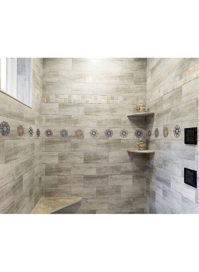 WallDesign Vinyl Vastu Flow Circle 4 Inch X 24 Set Rangoli Wall Stickers - Simple Design Borders For Bedroom, Living Room, Kitchen Tiles, Cupboard, Tv Wall, Self-Adhesive - Image 2