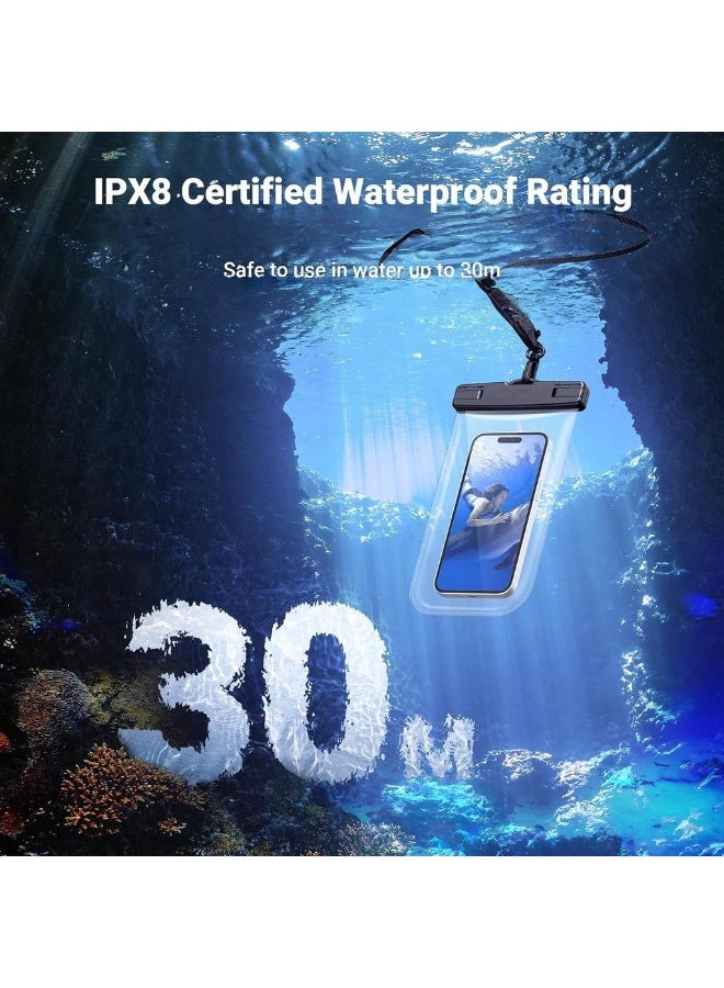 2 Pack Waterproof Phone Case IPX8 Certified 30M Waterproof Phone Pouch Cellphone Dry Bag Case Fit For Up To 7.2'' Compatible With IPhone 17/16/15/14 Series S24 S25 Ultra 2 Pack - Image 4