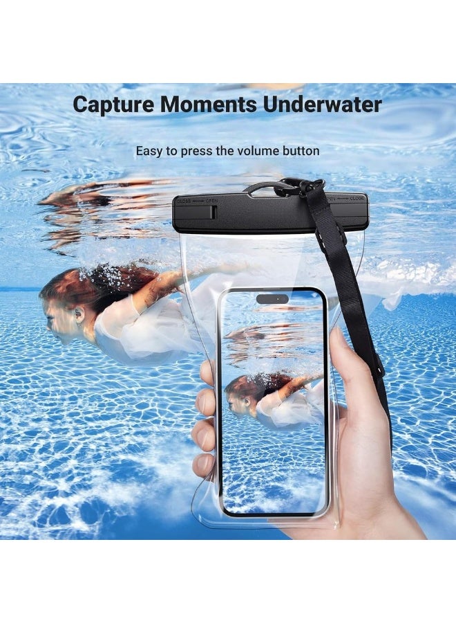 2 Pack Waterproof Phone Case IPX8 Certified 30M Waterproof Phone Pouch Cellphone Dry Bag Case Fit For Up To 7.2'' Compatible With IPhone 17/16/15/14 Series S24 S25 Ultra 2 Pack - Image 2