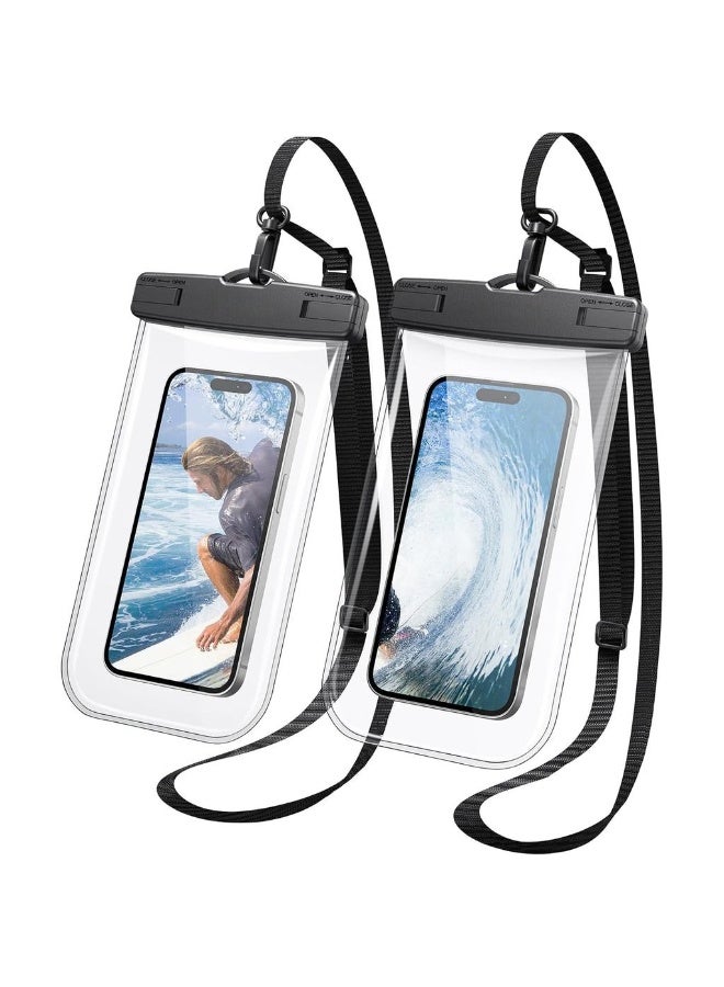 2 Pack Waterproof Phone Case IPX8 Certified 30M Waterproof Phone Pouch Cellphone Dry Bag Case Fit For Up To 7.2'' Compatible With IPhone 17/16/15/14 Series S24 S25 Ultra 2 Pack - Image 1