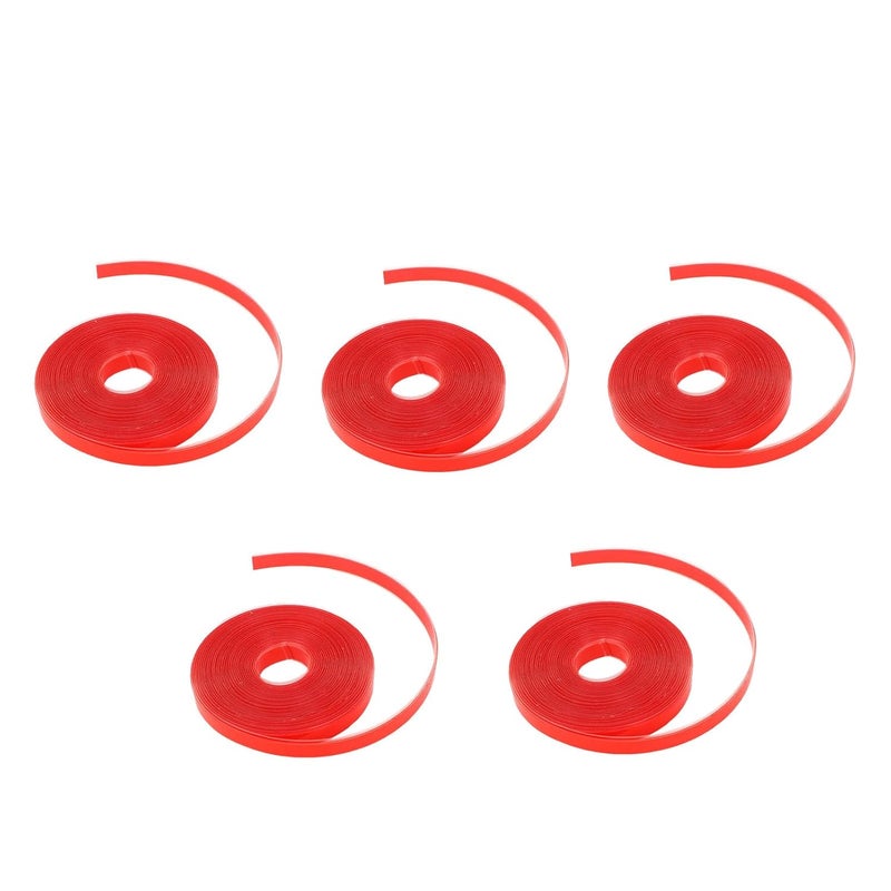 5 Rolls Red Double Sided Tape for Press On Nails, 15mm x 13.12ft, Strong Sticky Adhesive for Nail Art, Packaging, Salon, Home Supplies - Image 1