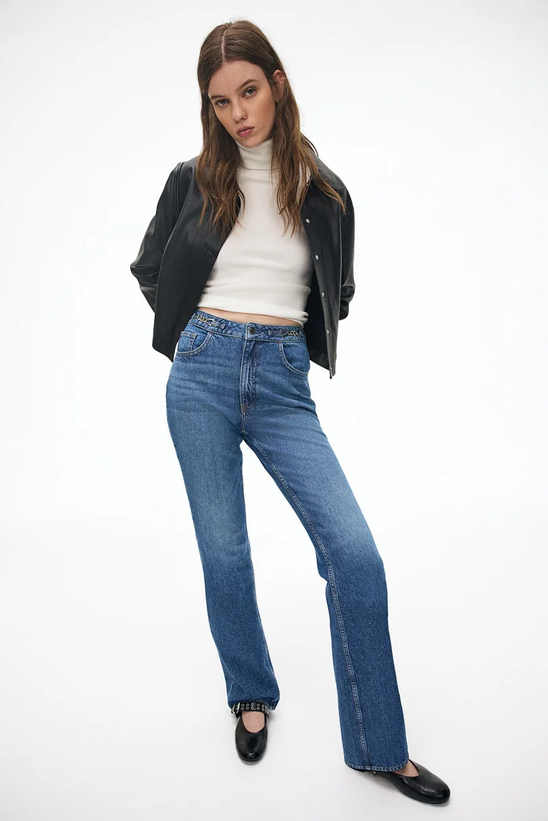 H&M Straight Ultra High Jeans