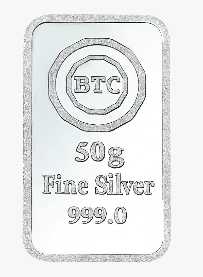 بي تي سي 50جم  سبيكة فضة -أبراج الرياض - Image 3