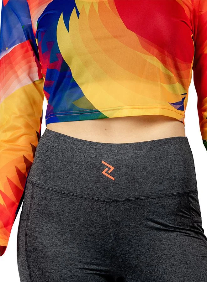 ZAECY Women's Mid-Rise Power Leggings