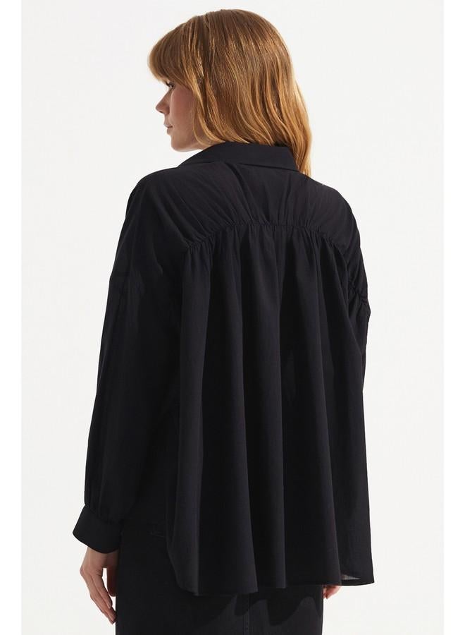 جون قميص قطن 100% أسود - Image 5