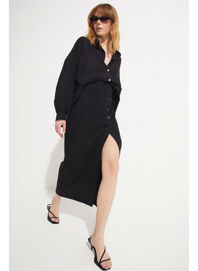 جون قميص قطن 100% أسود - Image 3