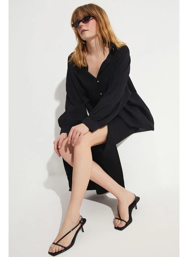 JUNE 100% Cotton Shirt Black