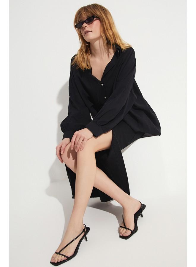 جون قميص قطن 100% أسود - Image 4