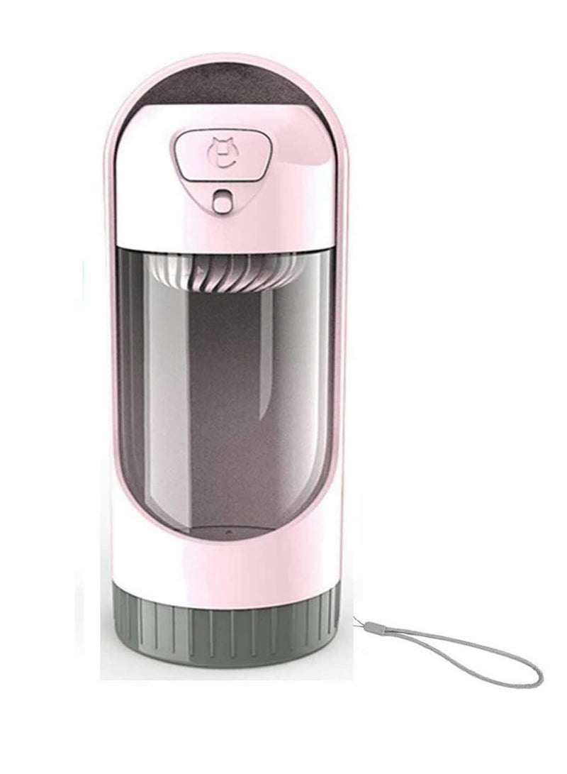 زجاجة ماء محمولة للحيوانات الأليفة، موزع كوب ماء للسفر للكلاب والقطط والحيوانات الصغيرة، تصميم دراج مضاد للبكتيريا قابل للعكس، خفيف الوزن وخالي من التسرب وخالي من BPA ومناسب للطعام لزجاجة شراب خارجية - Image 1