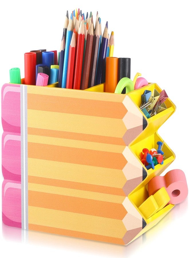 Faccito Teacher Appreciation Gifts Pencil Shape Pencil Organizer Teacher Desktop Pencil Holder for Women Men School Desk School Office Supplies - Image 1