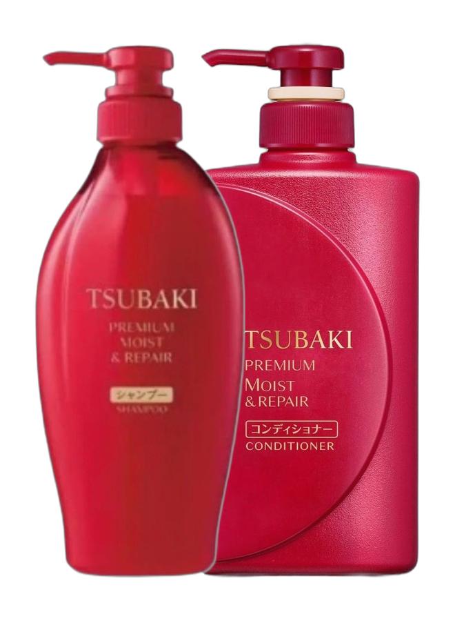 Tsubaki Fine Today Moist And Repair Shampoo 450mL & Moist And Repair Conditioner 450ml Bundle - Image 1