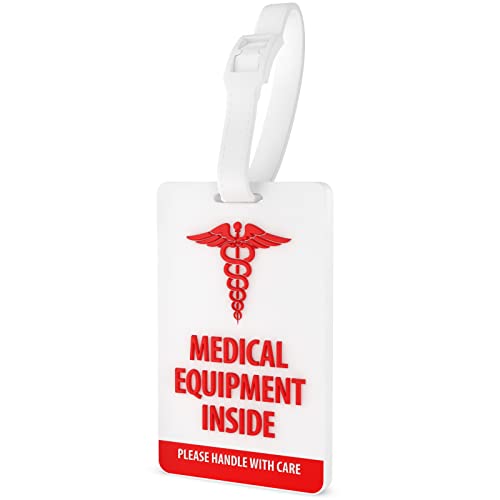 Shacke Medical Equipment Luggage Tag for Respiratory Devices (White/Vertical) - Image 1