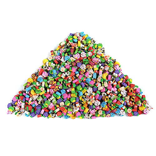 MGTECH 300 PCS Mini Animal Fruit Erasers Bulk Tiny Novelty Pencil Erasers Assortment for Kids for Party Favor Gift Filling and School Home Work Rewards - Image 1