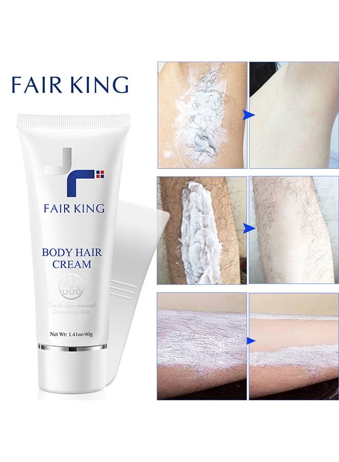 Fair King Body Hair Cream - Hair removal cream for armpit hair removal, leg hair, special for sensitive skin, soothing and repairing underarms, hair removal without leaving traces per bottle 40g  - Image 1