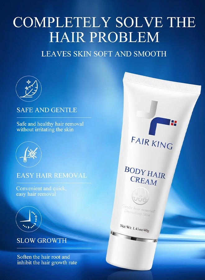 Fair King Body Hair Cream - Hair removal cream for armpit hair removal, leg hair, special for sensitive skin, soothing and repairing underarms, hair removal without leaving traces per bottle 40g  - Image 4
