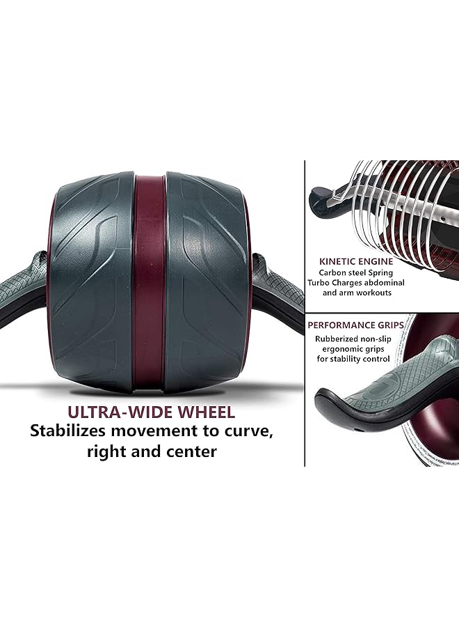 Marshal Fitness Ab Wheel & Roller Abdominal Trainer Perfect Ab Carver Pro Roller for Core Workouts Core Strength Wheel - Image 2
