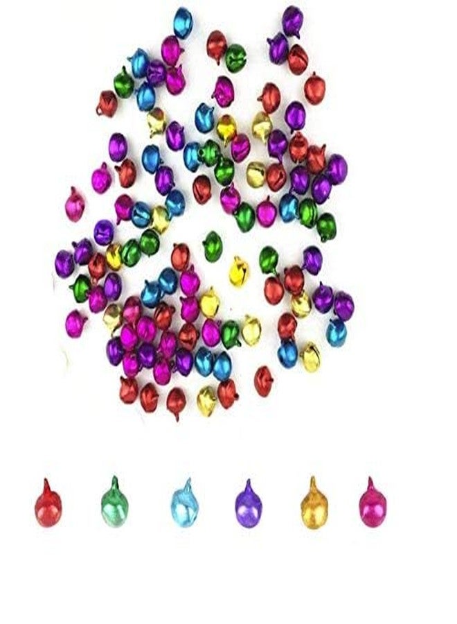 LASSUM 200PCS 8mm Jingle Bells Small Bell Mini Bells for DIY Bracelet Anklets Necklace Knitting/Jewelry Making (Multicolored) - Image 2