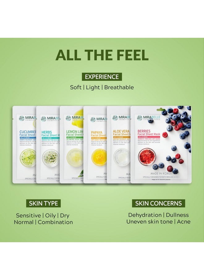 MIRABELLE Cosmetics Korea Healing Skin Facial Sheet Mask For Intense Hydration & Glowing, For All Skin Types, Women & Men, Made In Korea, Combo Pack Of 10 (Each 25Ml)  - Image 2