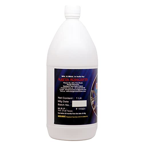 Kangaroo® Chrome and Metal Polish 1 Ltr For Chrome, Copper, Brass, Bronze, Gold, Nickel and Stainless Steel. All Metal Cleaner, Polisher and Protectant. Removes oxidation and discoloration. (1 Litre) - Image 2