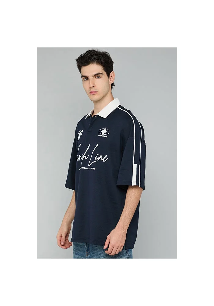أر أند بي Printed Polo T-Shirt with Short Sleeves