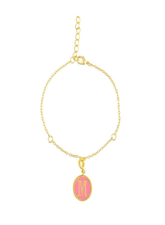 VOYLLA Valentine's Day Collection Alphabet M Pink Enamel Charm|Valentine Gift For Her|Gift For Wome|Gift For Her| - Image 5