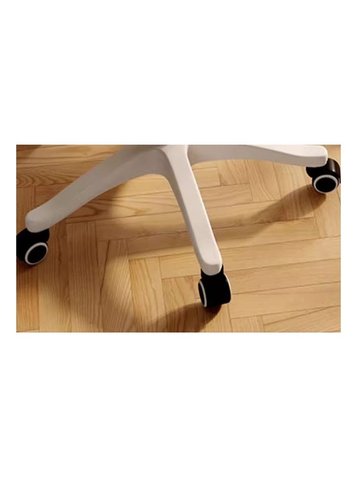 keke Computer Chair [Upgraded with Footrest] Gray Back White Cushion + Thickened Nylon Feet - Image 2