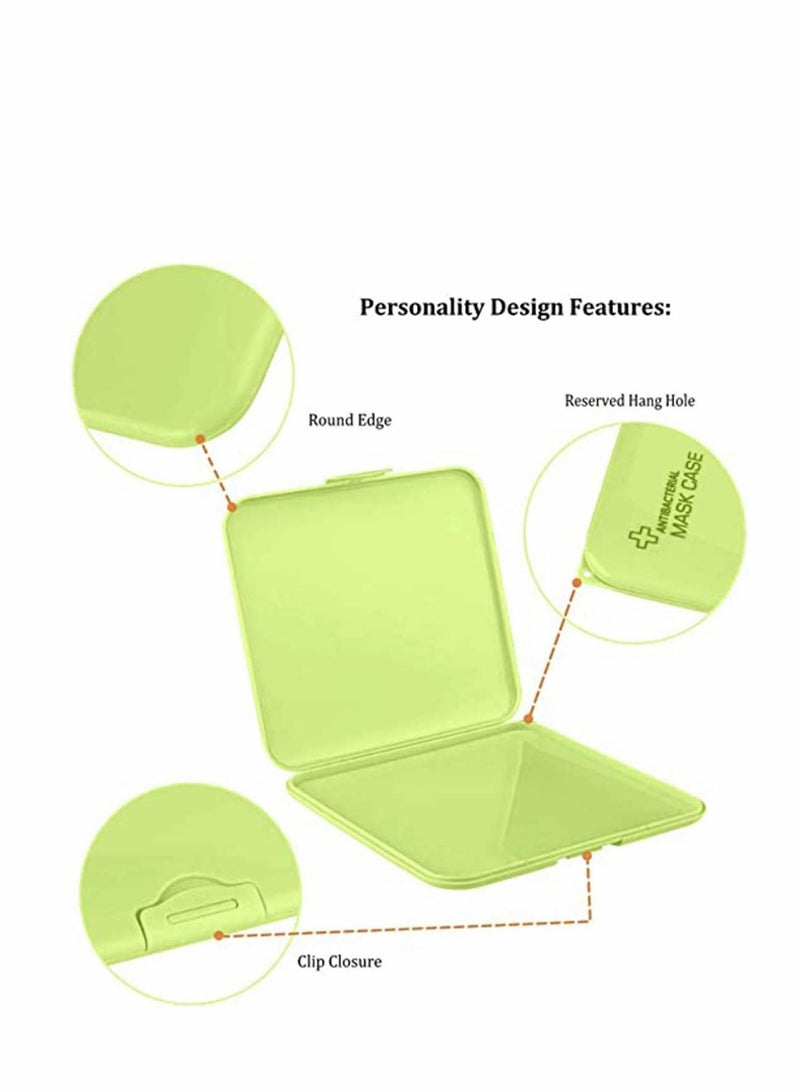 Y&D 2 Pack Reusable Fashion Cotton Bandanas with Clear Window Visible Expression for The Deaf and Hard of Hearing & 4 Mask Storage Box Portable Case Hygiene Bag Masks - Image 2