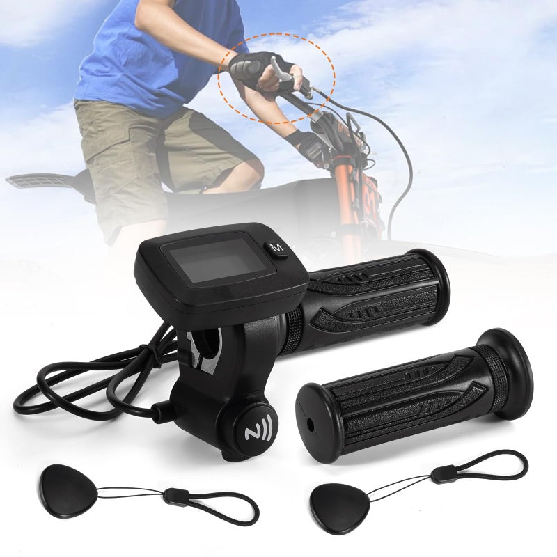 Dilomber Upgraded NFC-Bike Throttle and Left Side Grips Fits for Tuttio Soleil01 Electric Dirt Bike Only New Version Keyless w/LCD Display M Button NFC Unlocking - Image 1