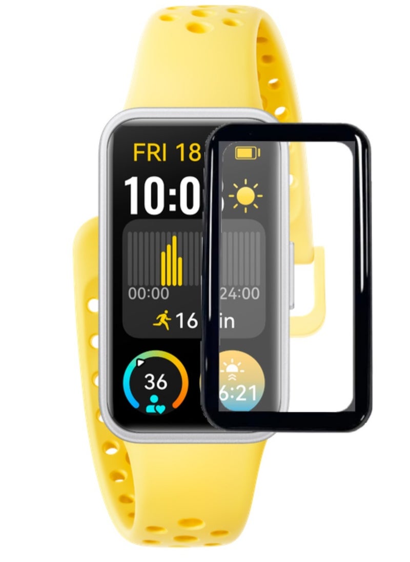 TWEGGON Huawei Band 9 Screen Protector, Full Cover 3D Curved Screen Protector for Huawei Band 9 Black/Clear 