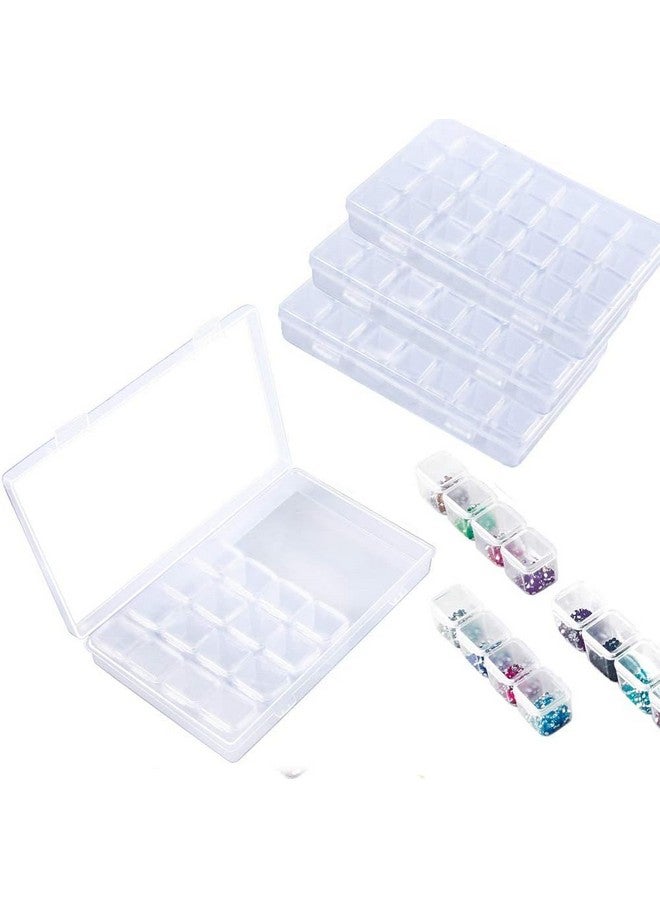 Styxon صندوق تخزين ستاكسون 28 شبكة منظم حاوية خرز شفافة، صندوق تطريز الماس سيمور، صندوق تخزين ملحقات الرسم بالماس، حاوية مجوهرات شفافة، صندوق ملحقات فن الأظافر - Image 1