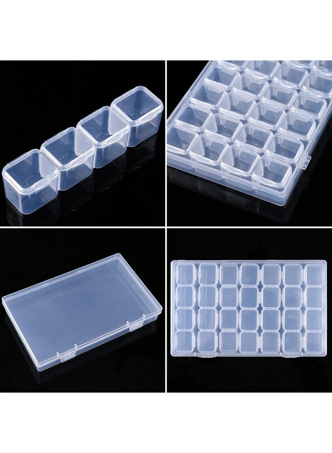 Styxon صندوق تخزين ستاكسون 28 شبكة منظم حاوية خرز شفافة، صندوق تطريز الماس سيمور، صندوق تخزين ملحقات الرسم بالماس، حاوية مجوهرات شفافة، صندوق ملحقات فن الأظافر - Image 4