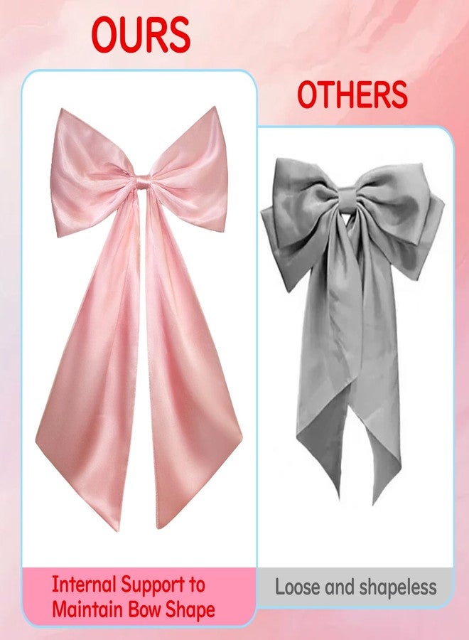 UUBEMM 24x36 Inch Large Bow Decor,Giant Satin Bow for Room Wall Decor, Coquette Birthday Party, Wedding Christmas (Lotus Pink - Image 4